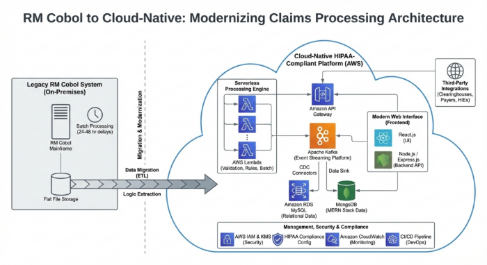 Architecture Diagram — RM Cobol to Cloud-Native: Modernizing Claims Processing