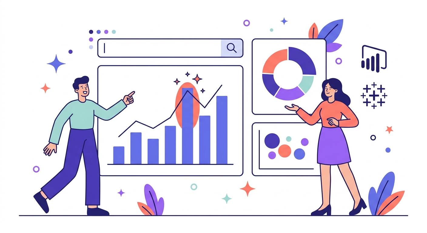 Business Intelligence & Data Visualization illustration