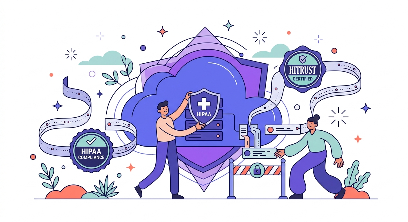 HIPAA-Compliant Cloud Solutions illustration