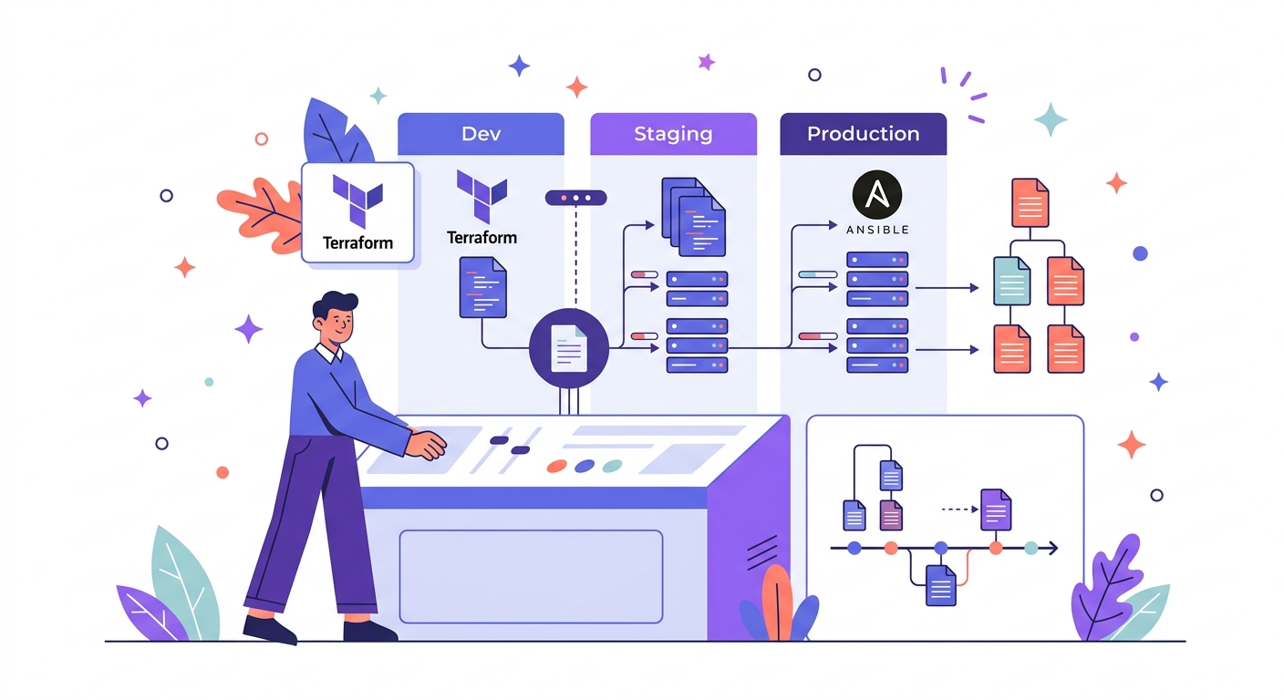 Infrastructure as Code (IaC) illustration