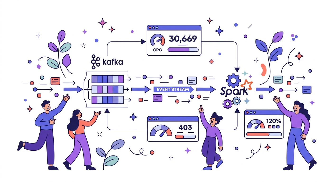 Real-Time Data Streaming & Analytics illustration