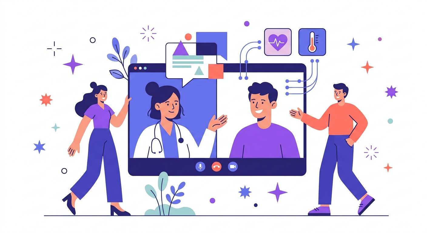 Telemedicine & Remote Patient Monitoring illustration